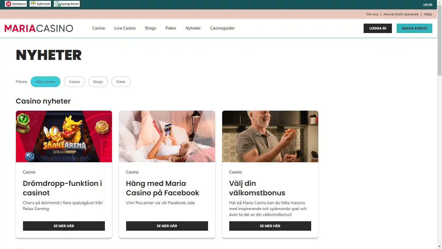 Maria Casino SE screenshot 2