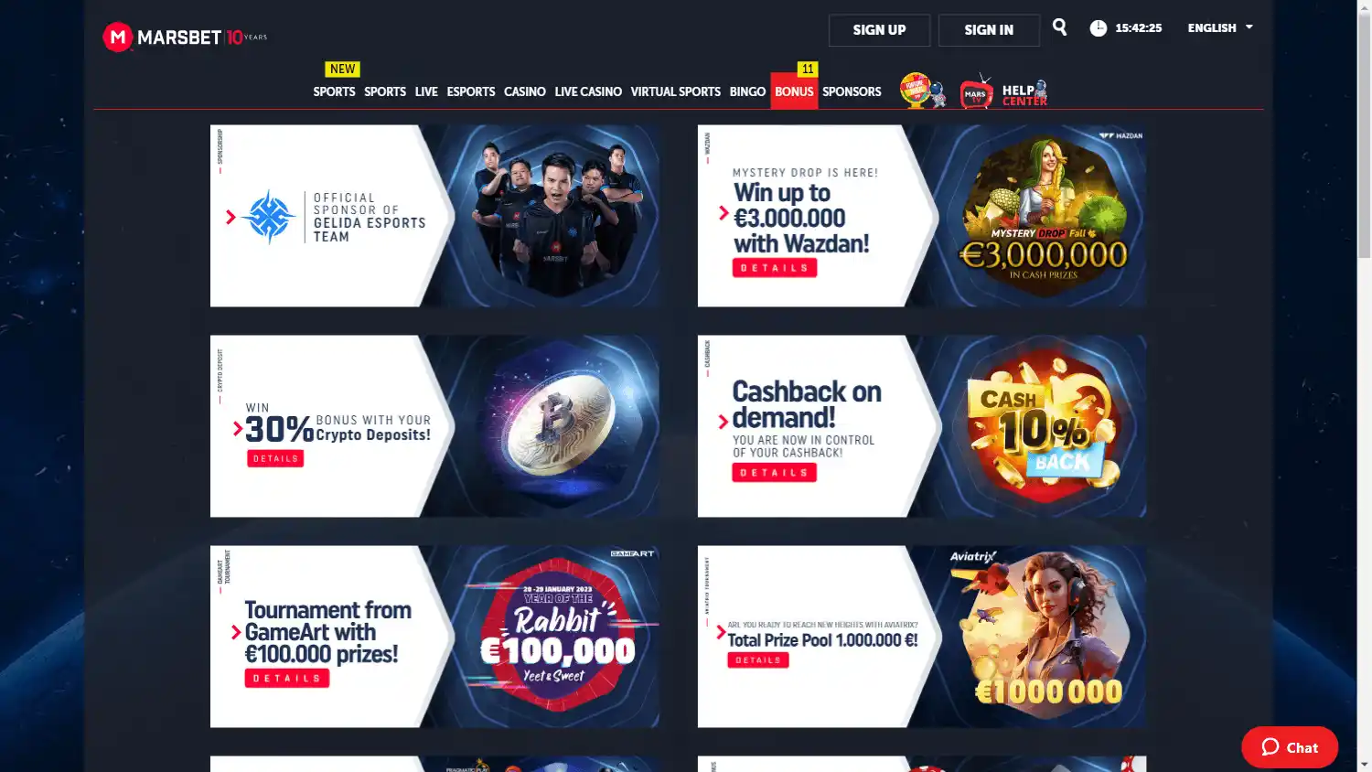 Marsbet Casino screenshot 3