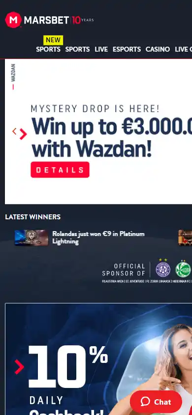 Marsbet Casino screenshot 4