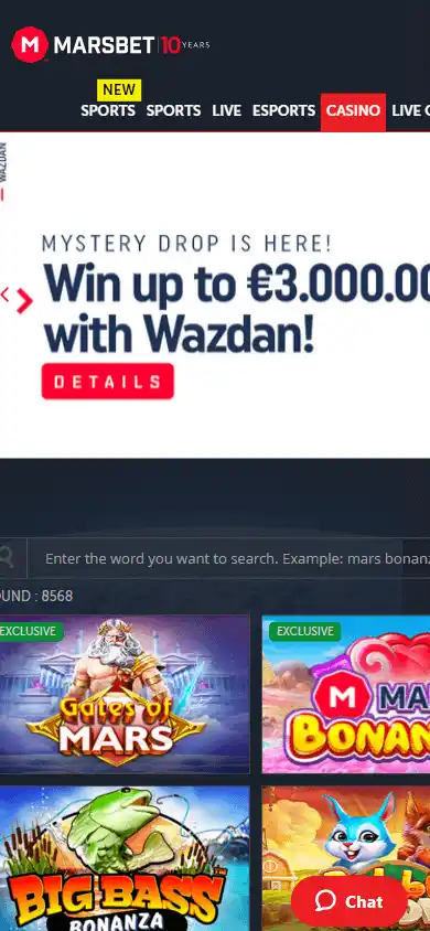 Marsbet Casino screenshot 5