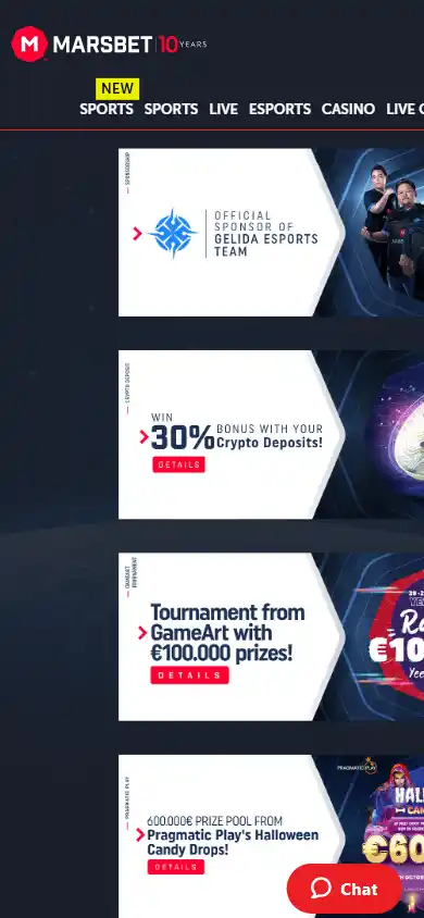 Marsbet Casino screenshot 6
