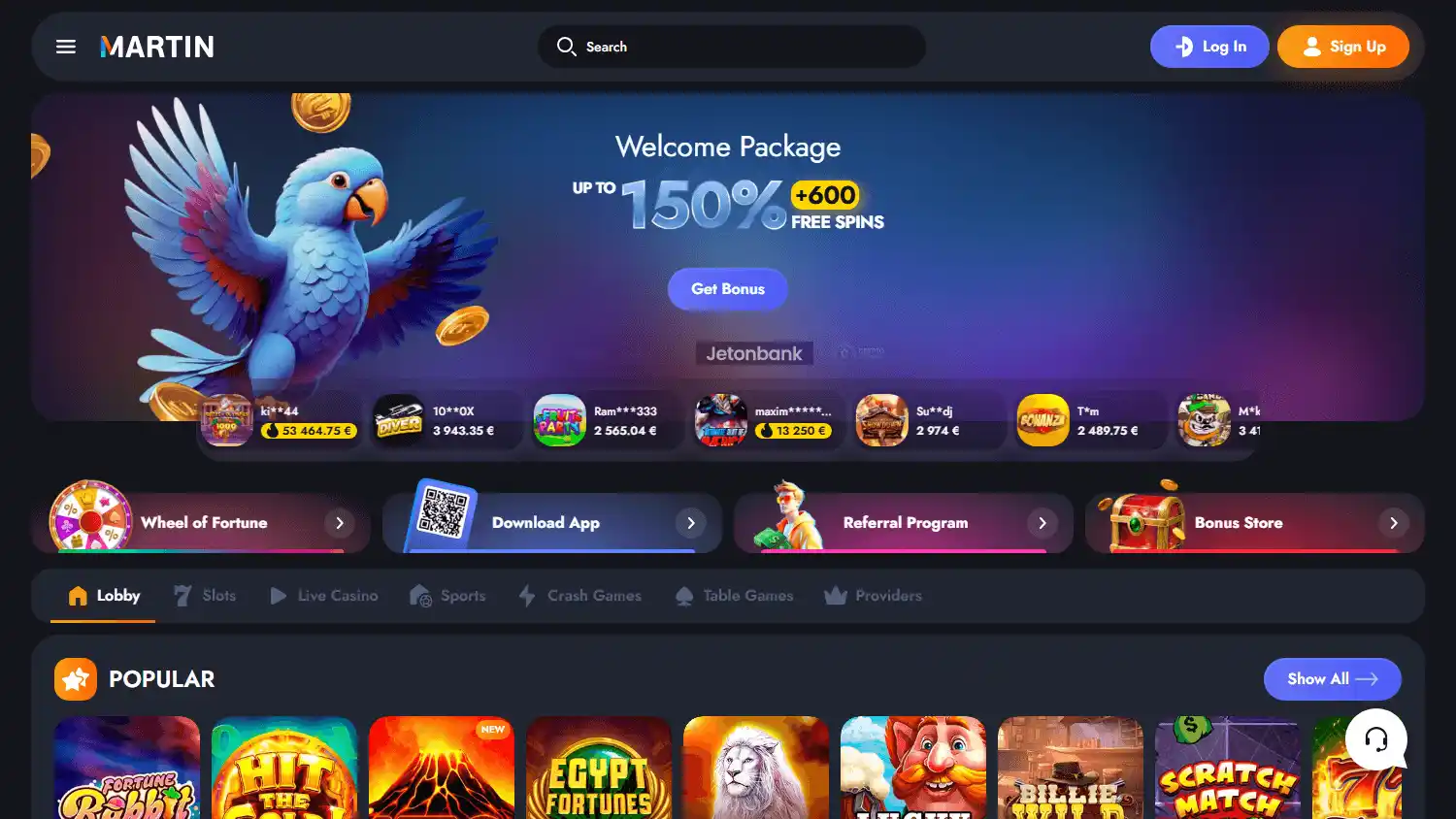 Martin Casino screenshot 1