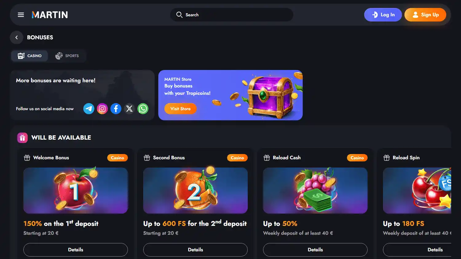 Martin Casino screenshot 3