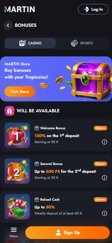Martin Casino screenshot 6