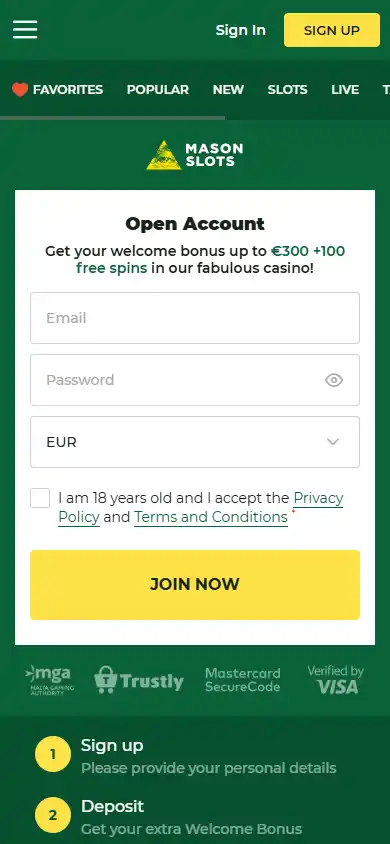 Mason Slots Casino screenshot 4