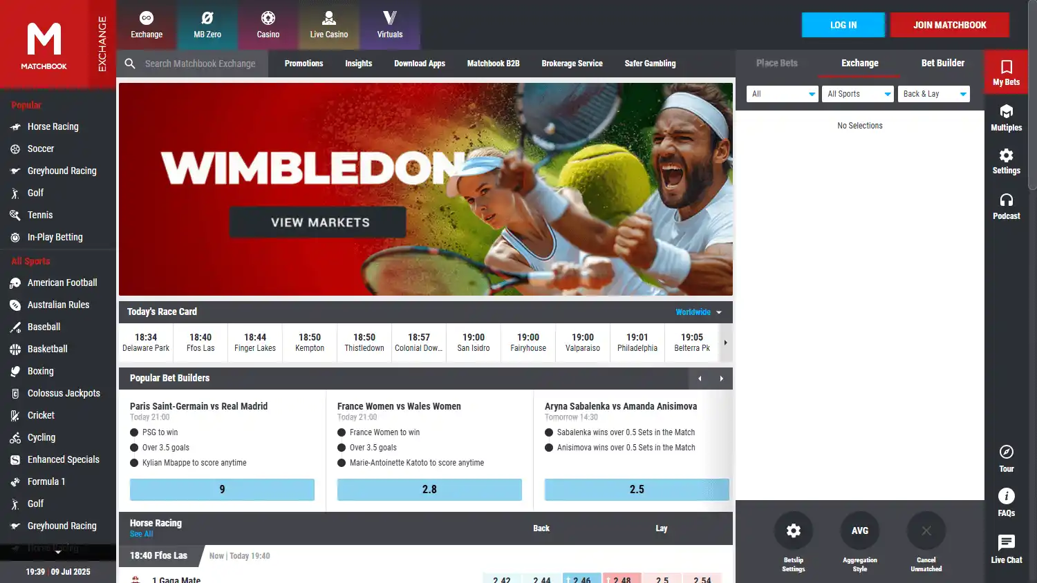 Matchbook Casino screenshot 1