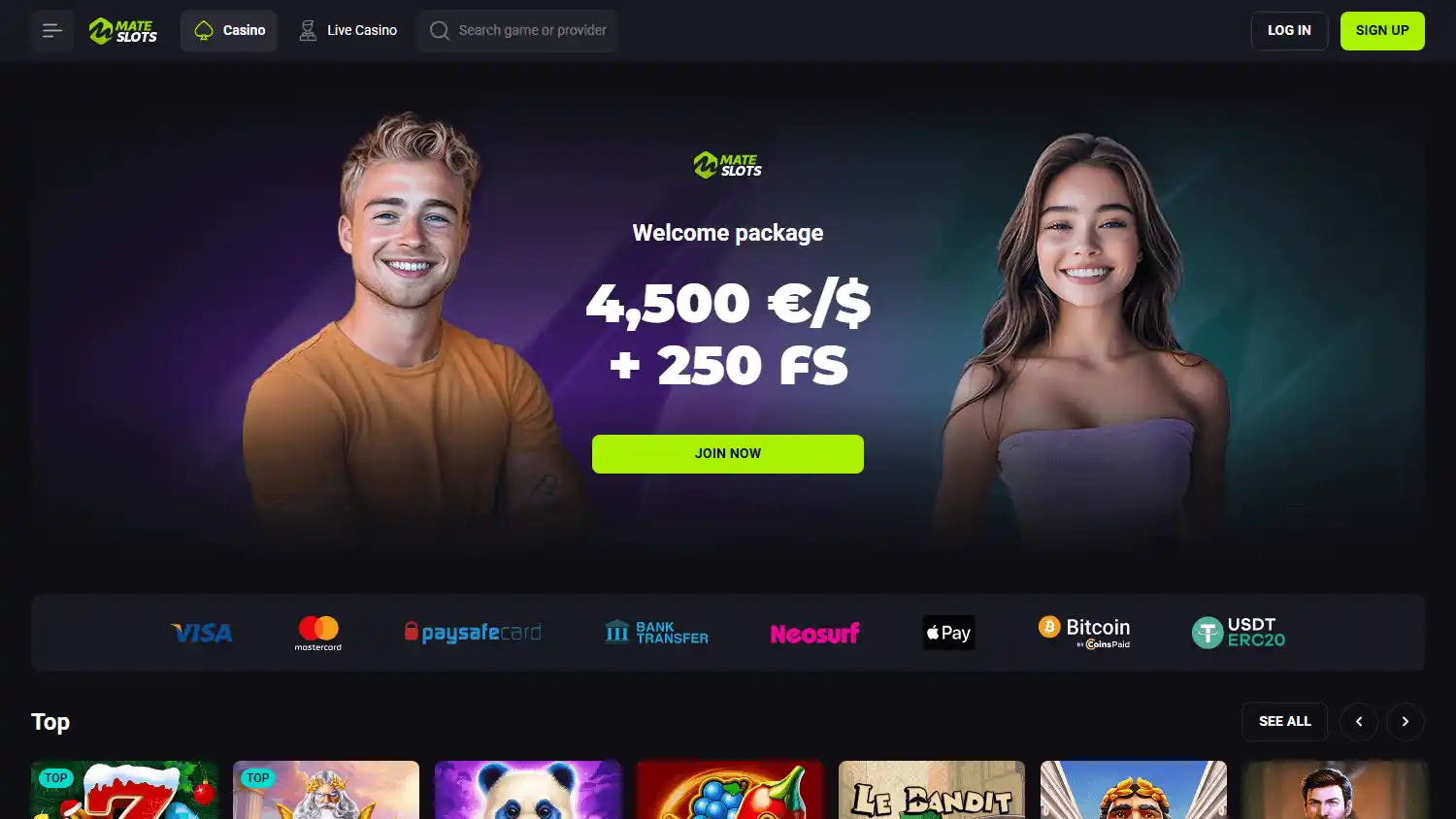 MateSlots Casino screenshot 1