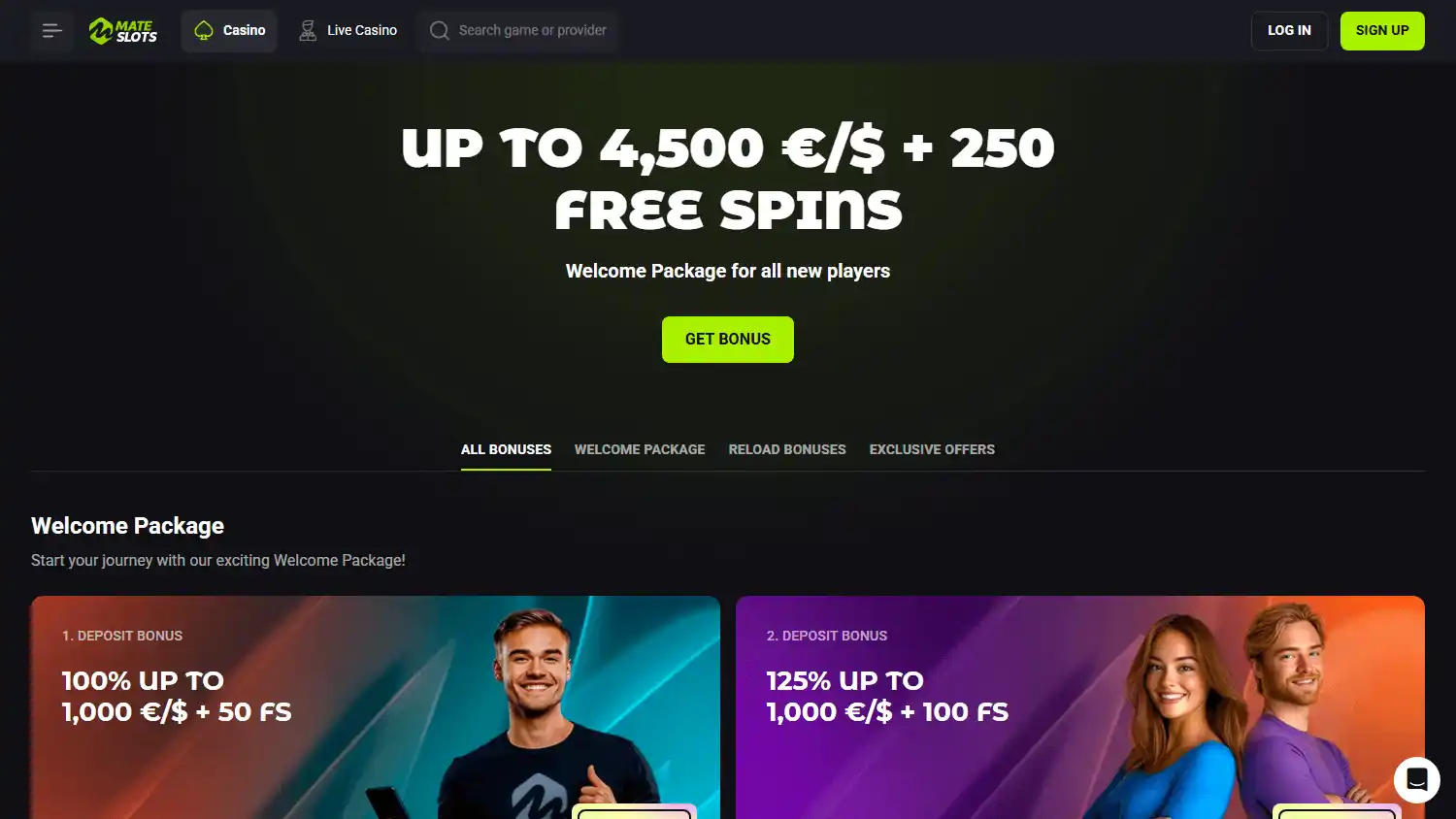 MateSlots Casino screenshot 2
