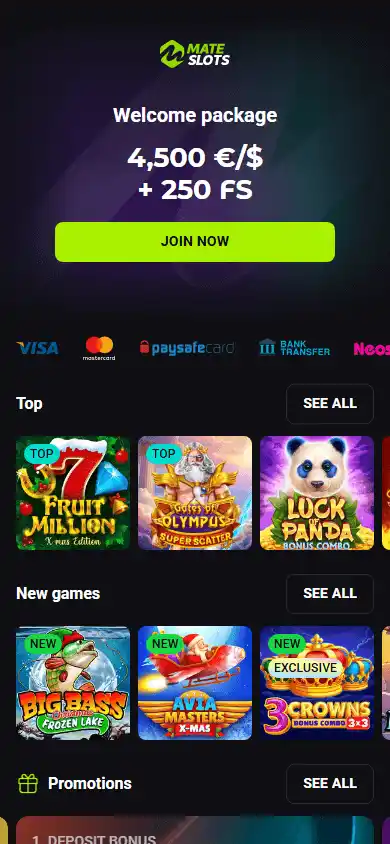 MateSlots Casino screenshot 3