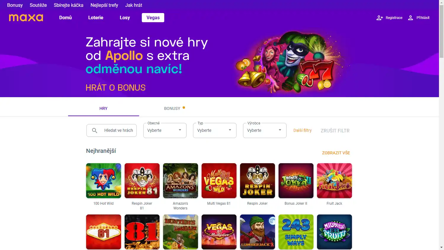 Maxa Casino screenshot 2