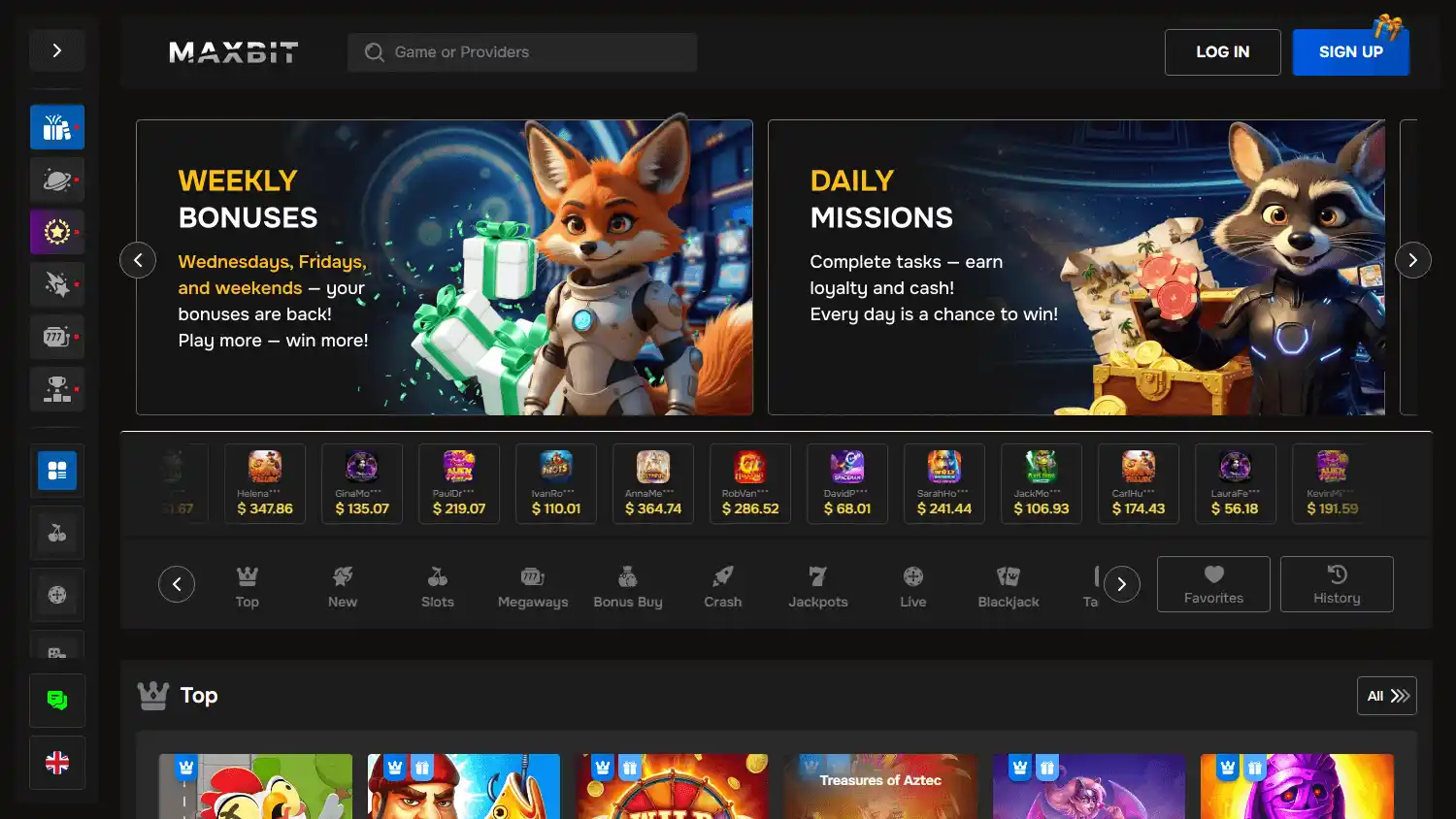 Maxbit Casino screenshot 1