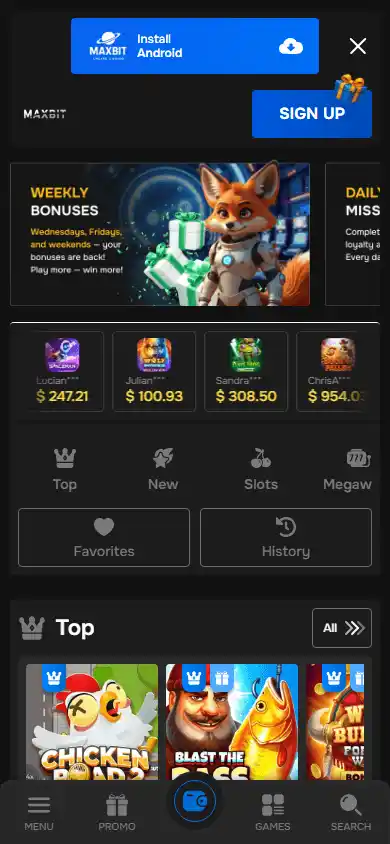 Maxbit Casino screenshot 4