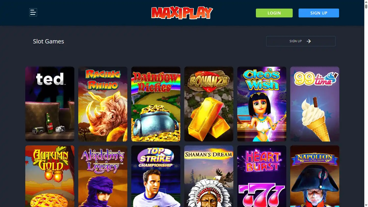 MaxiPlay Casino screenshot 2