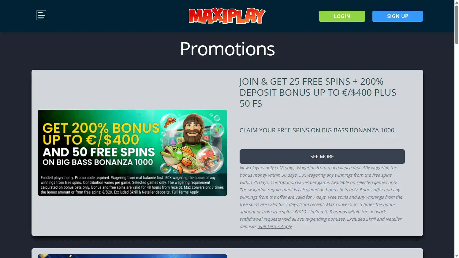 MaxiPlay Casino screenshot 3