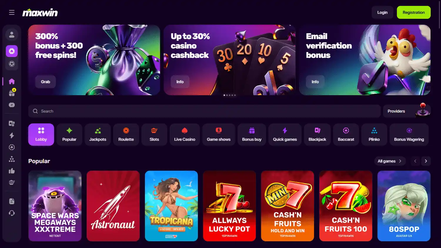 MaxWin Casino screenshot 1