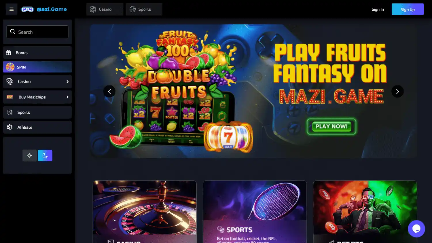 Mazi.game Casino screenshot 1
