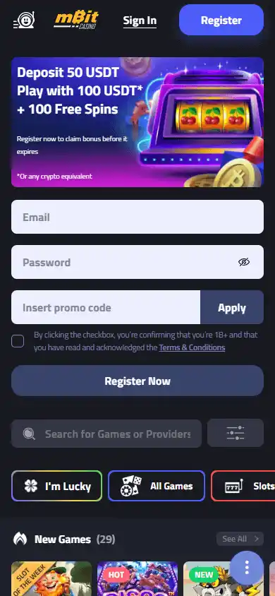 mBitCasino screenshot 4