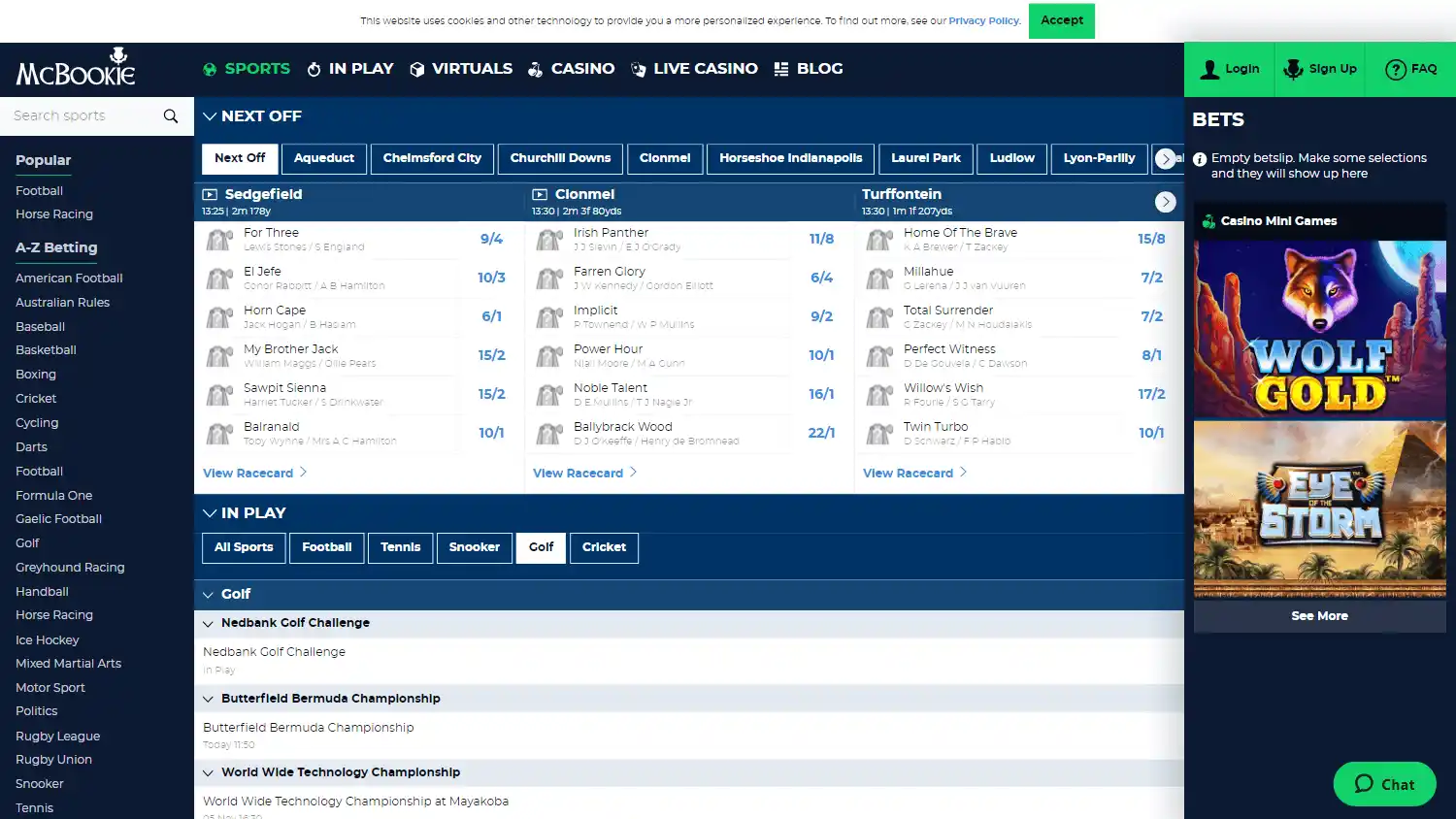 McBookie Casino screenshot 1