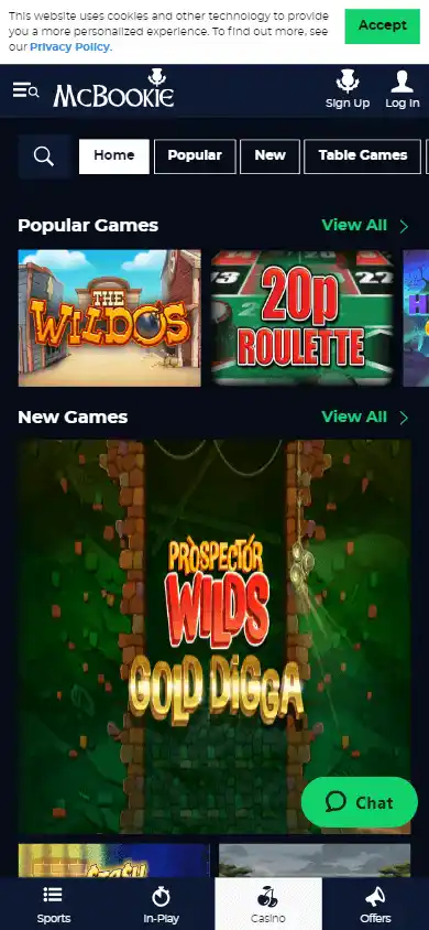 McBookie Casino screenshot 3