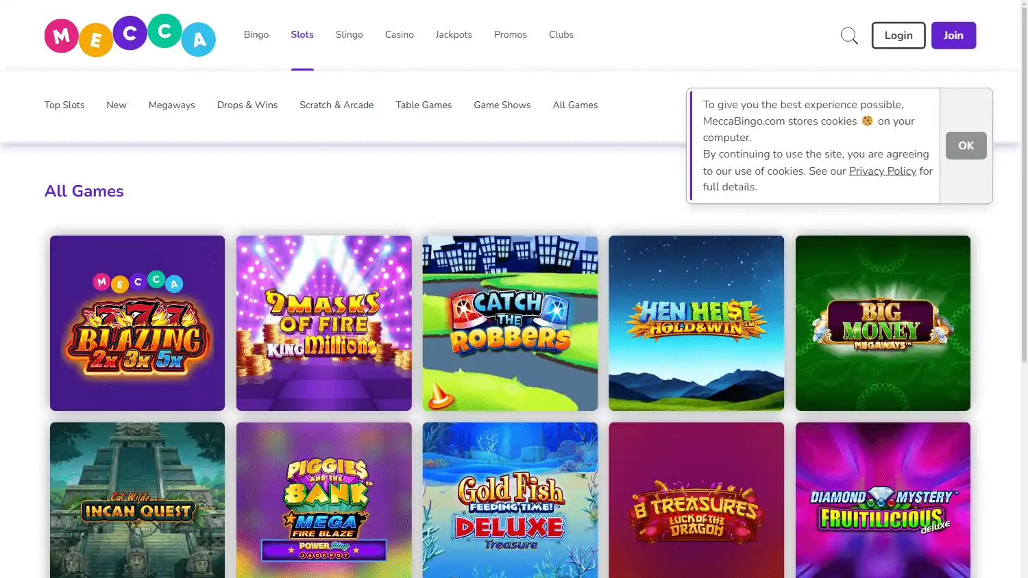 Mecca Bingo Casino screenshot 2