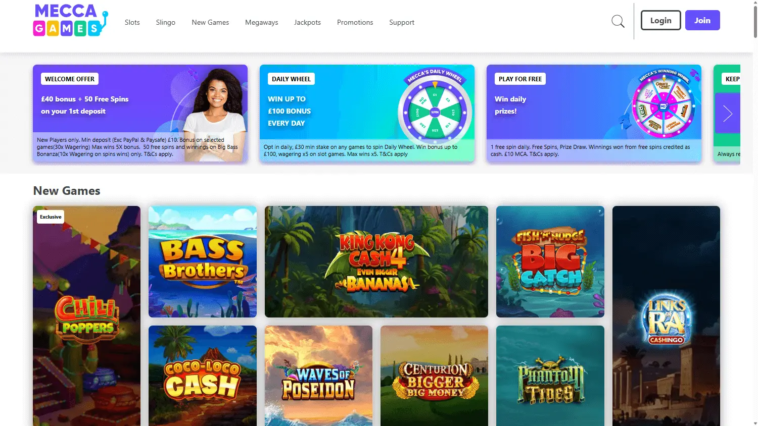 Mecca Games Casino screenshot 1