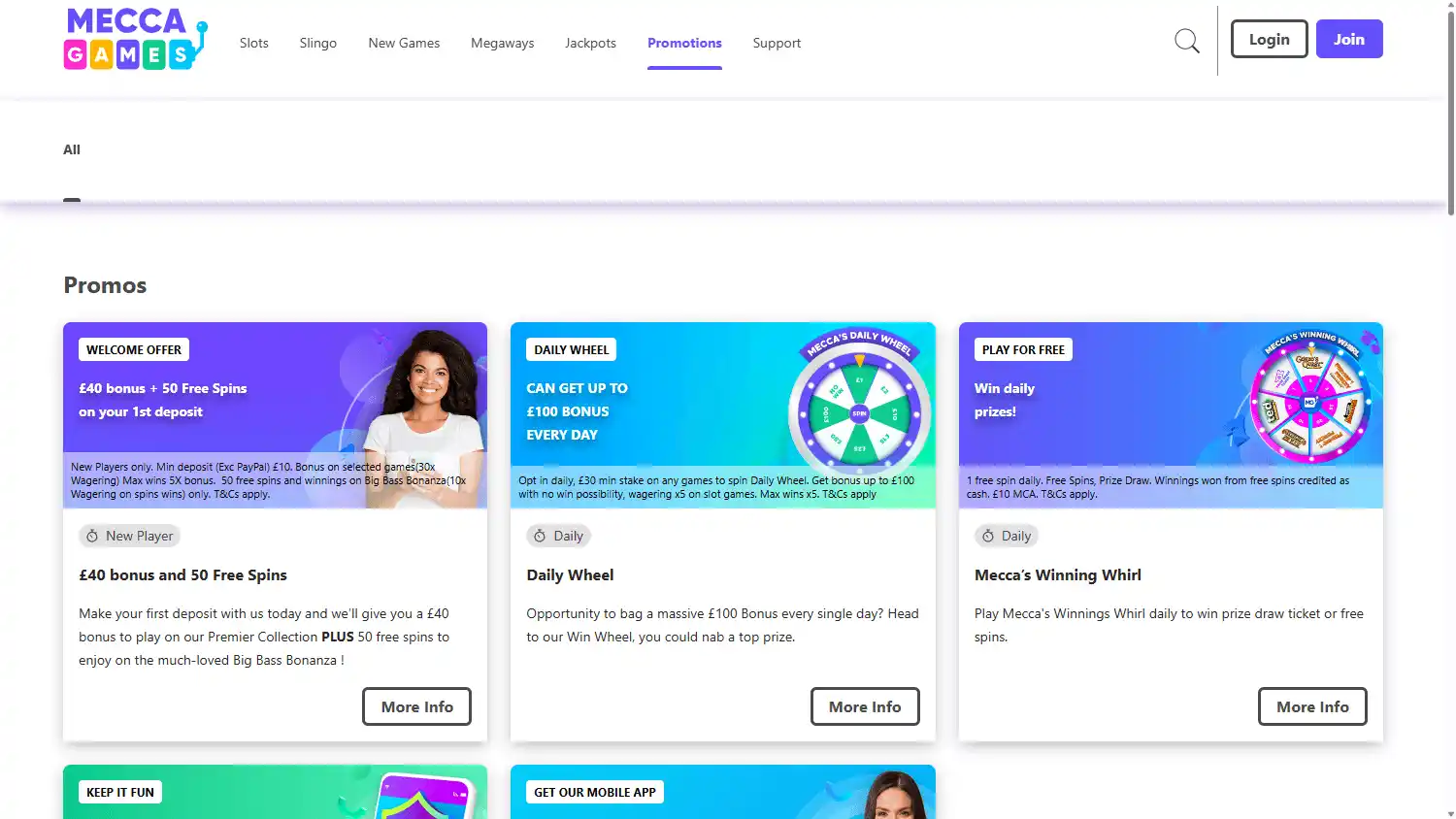 Mecca Games Casino screenshot 3