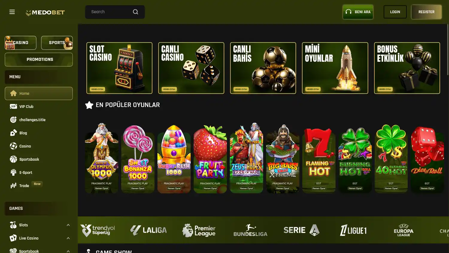 MEDOBET Casino screenshot 1