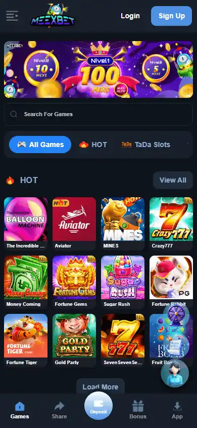 MEEXBET Casino screenshot 3