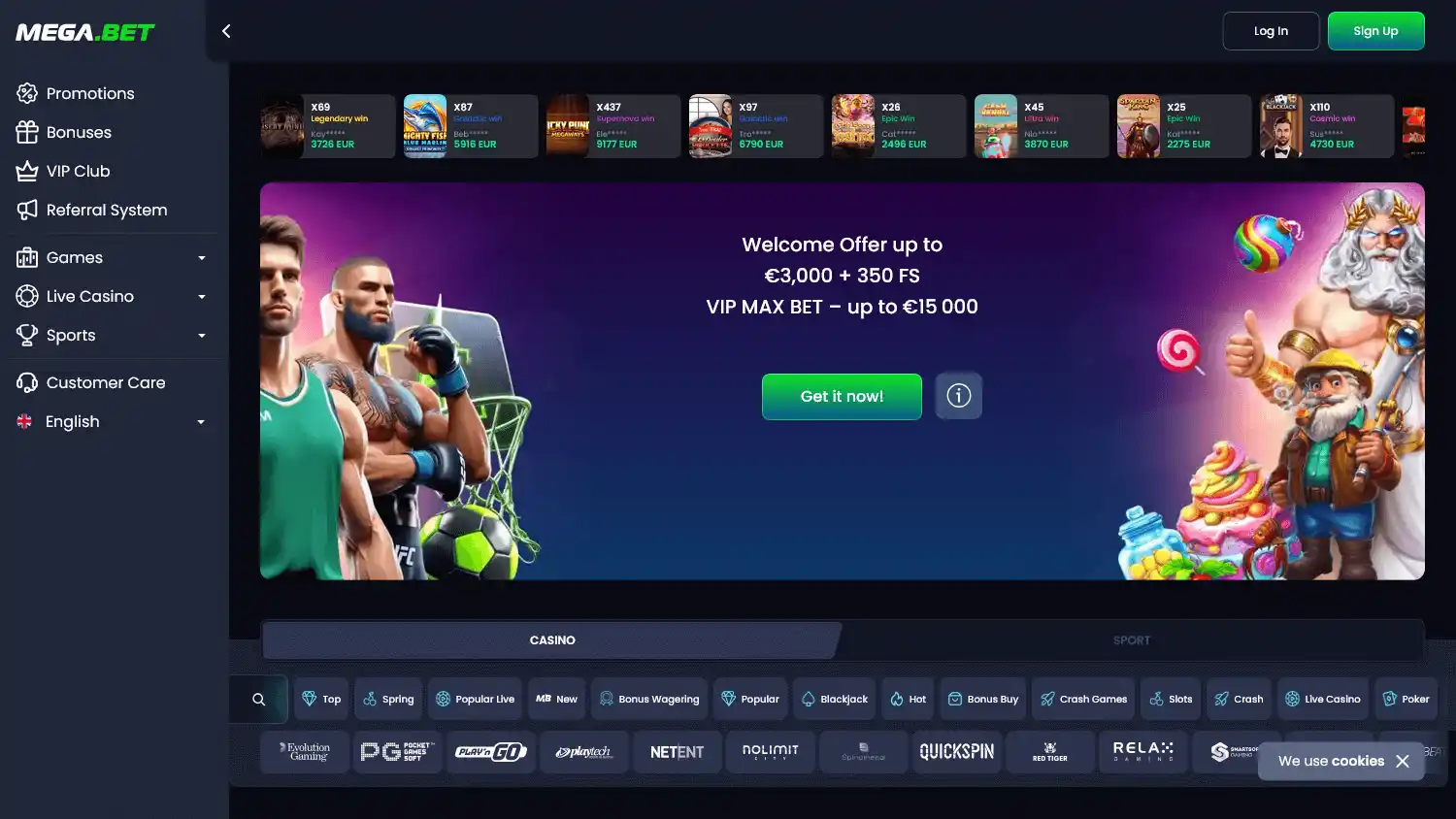 Mega.Bet Casino screenshot 1