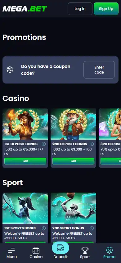Mega.Bet Casino screenshot 6
