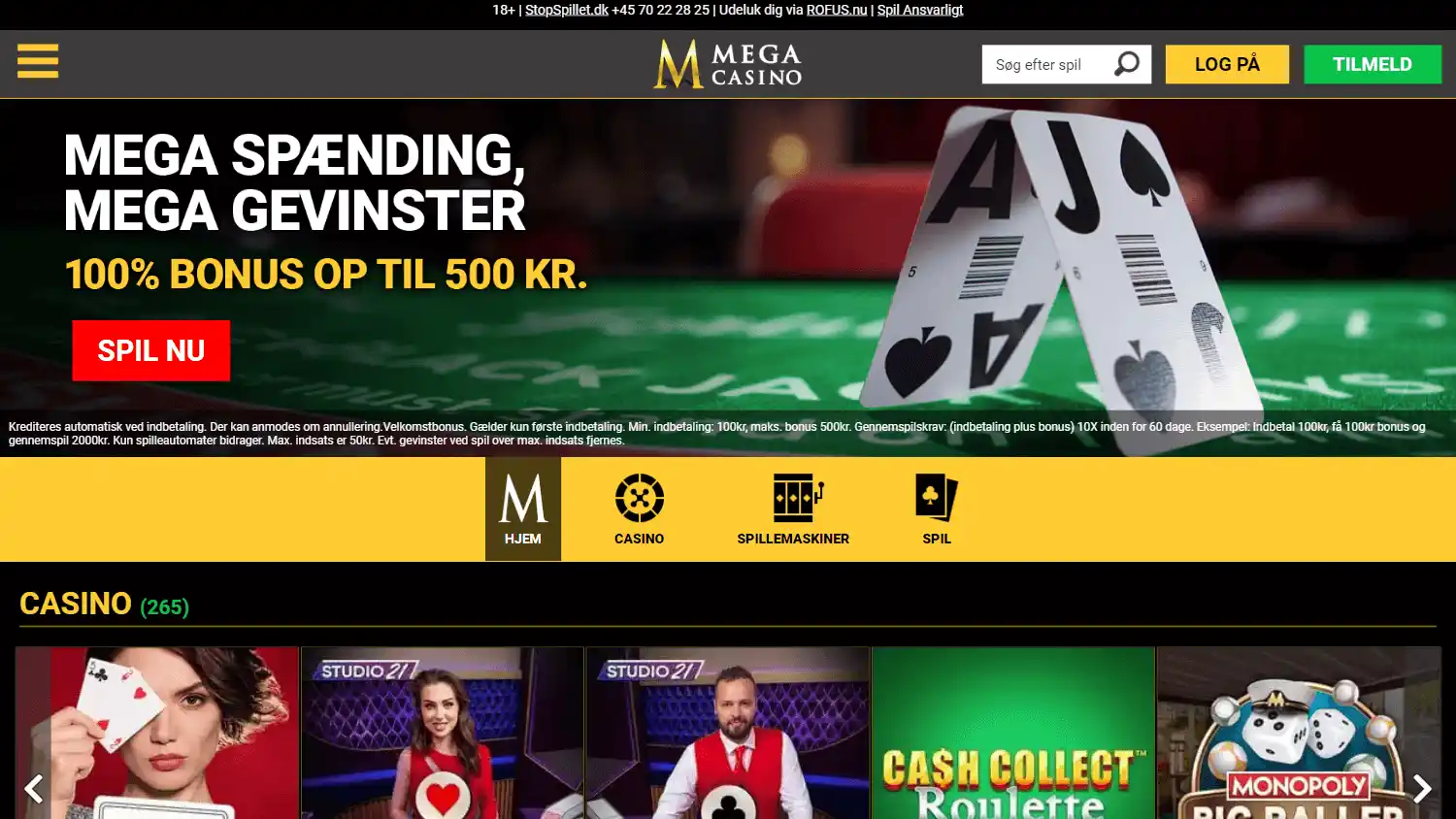 Mega Casino DK screenshot 1