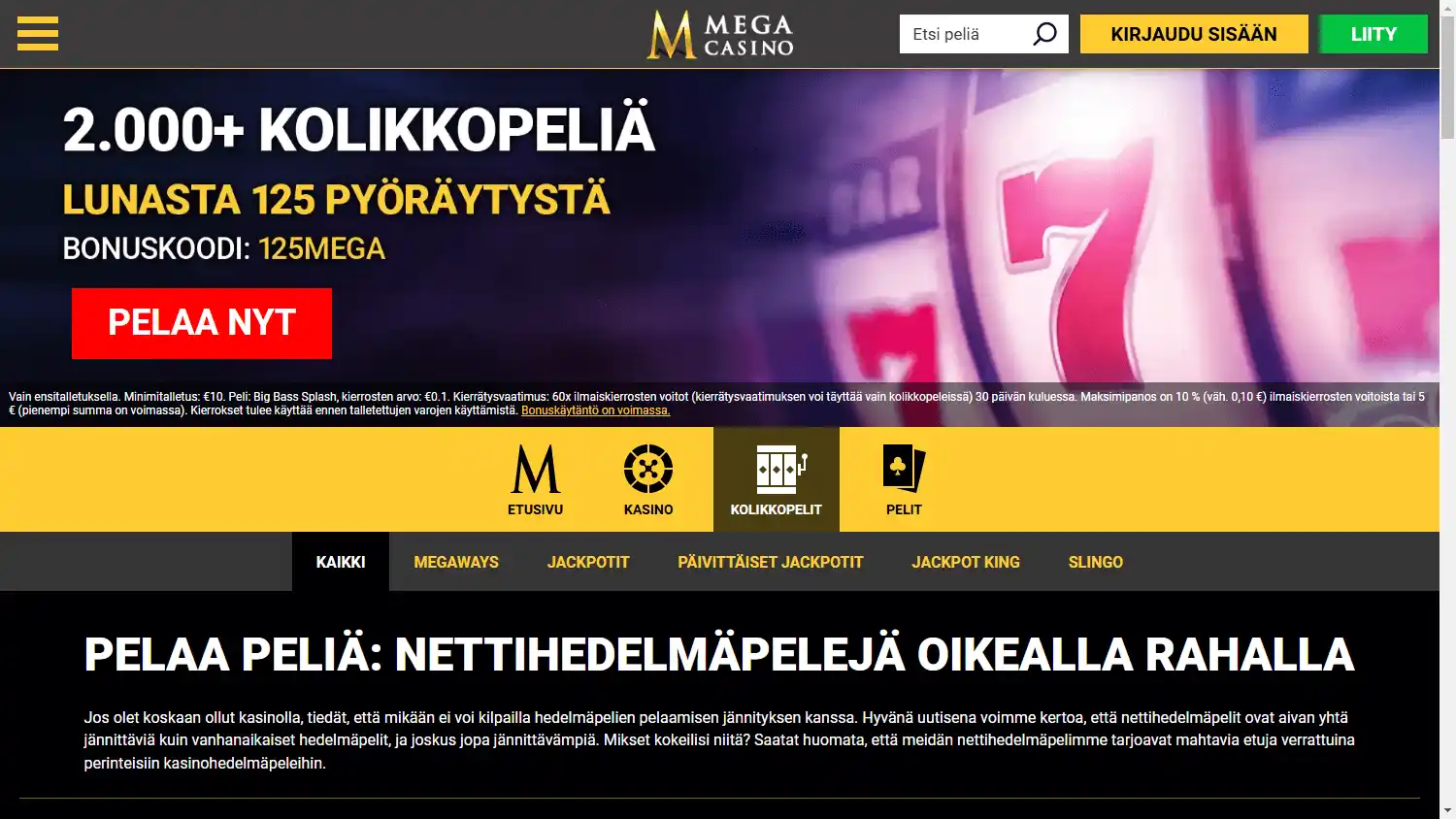 Mega Casino DK screenshot 3