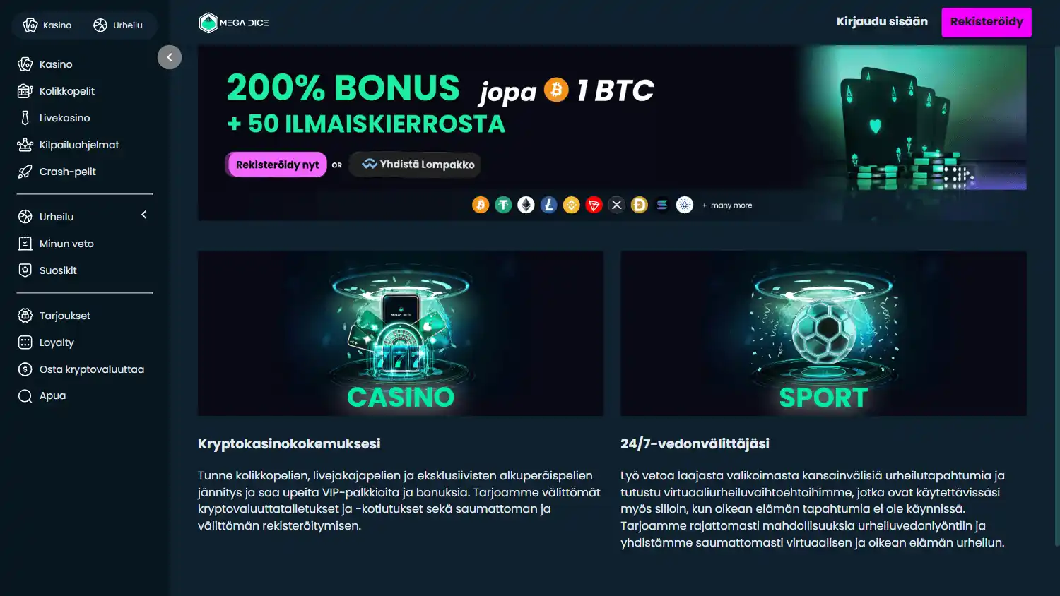 Mega Dice Casino screenshot 1