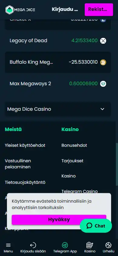 Mega Dice Casino screenshot 4