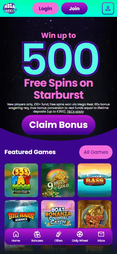 Mega Reel Casino screenshot 4