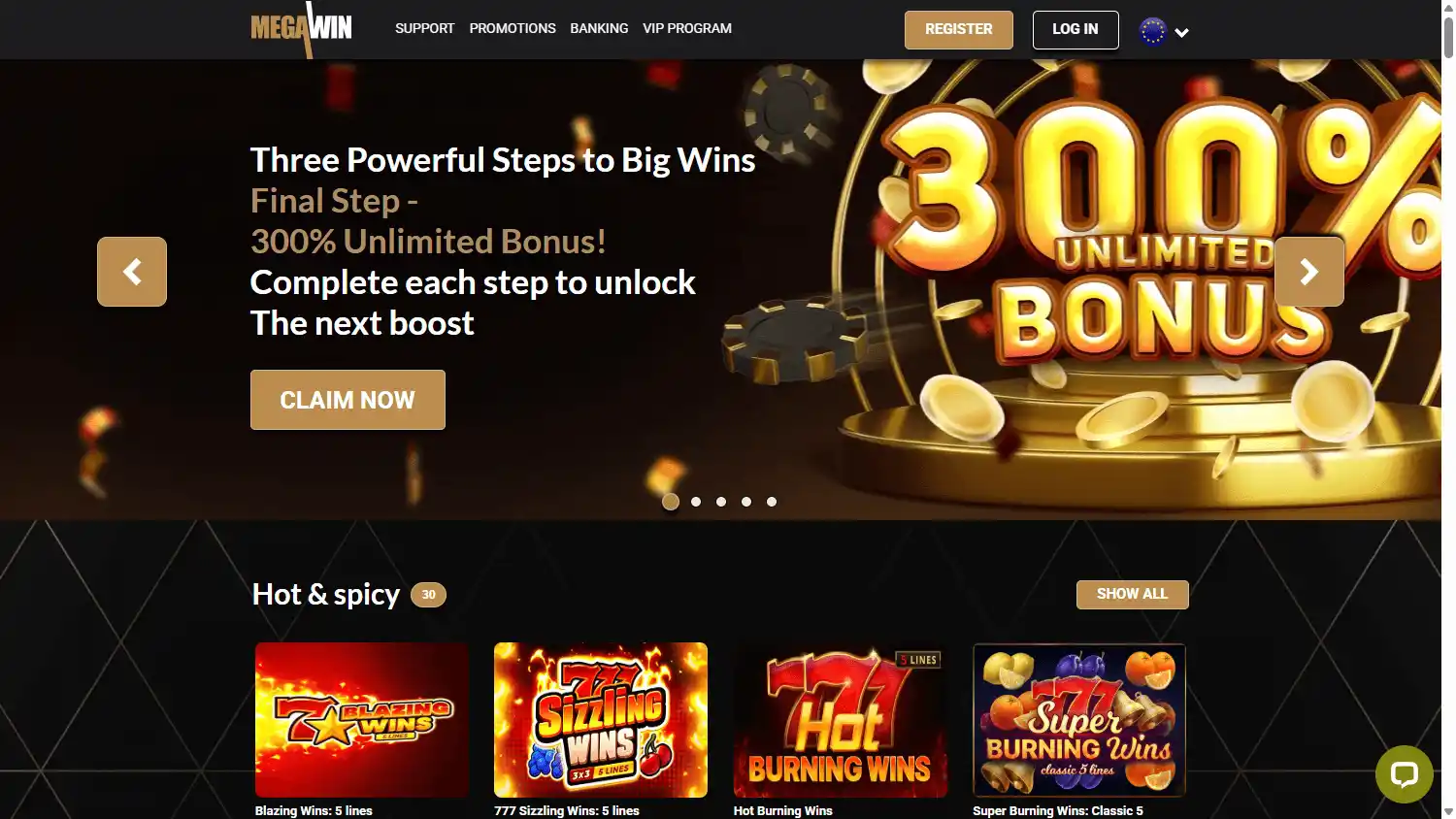 Mega Win Casino screenshot 1