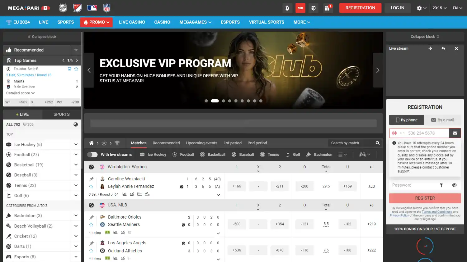 Megapari Casino CA screenshot 1