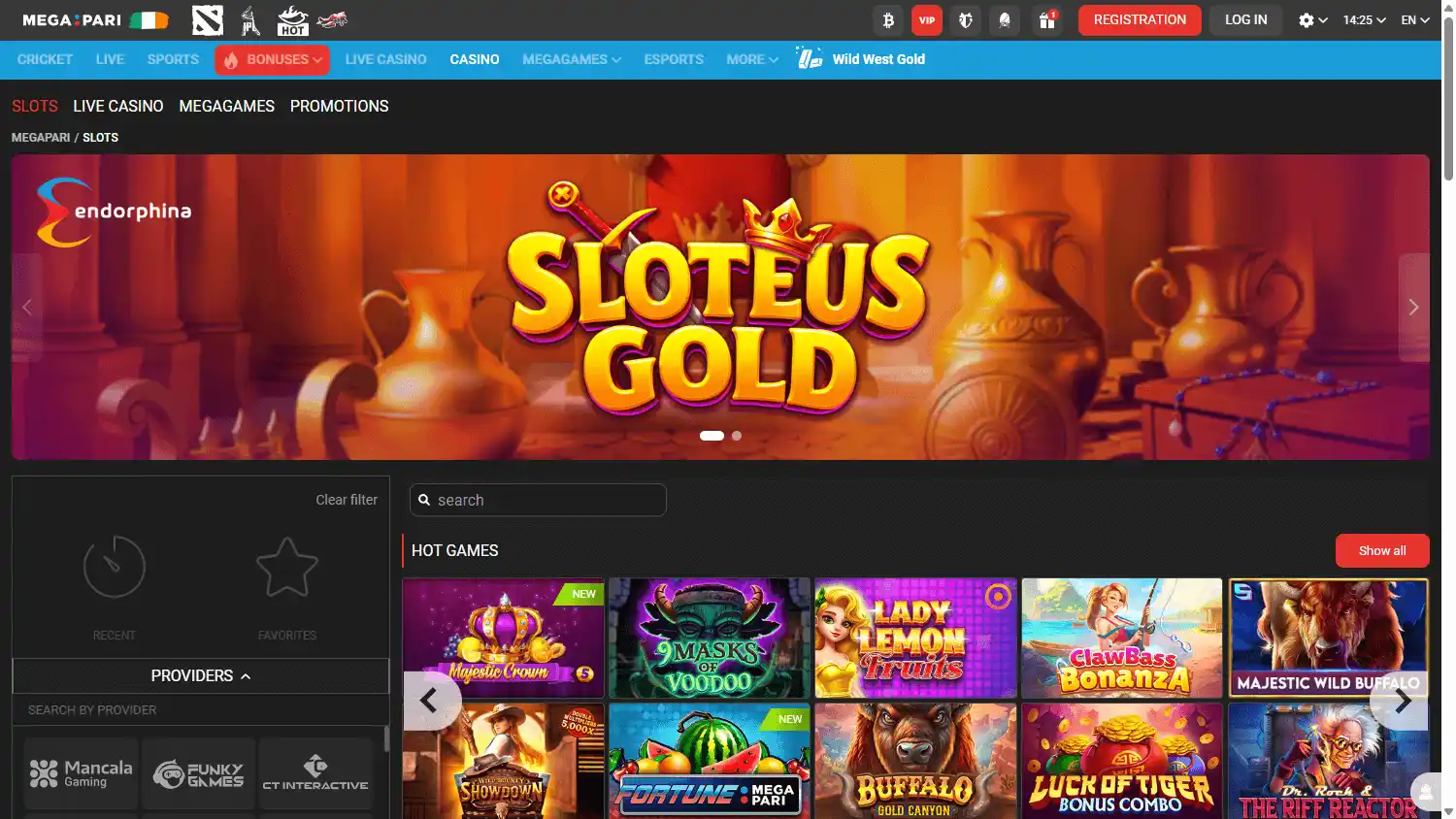 Megapari Casino CA screenshot 2