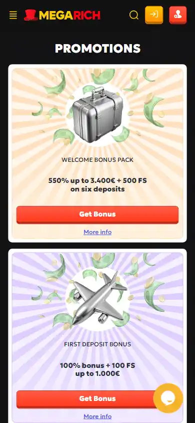 Megarich Casino screenshot 6