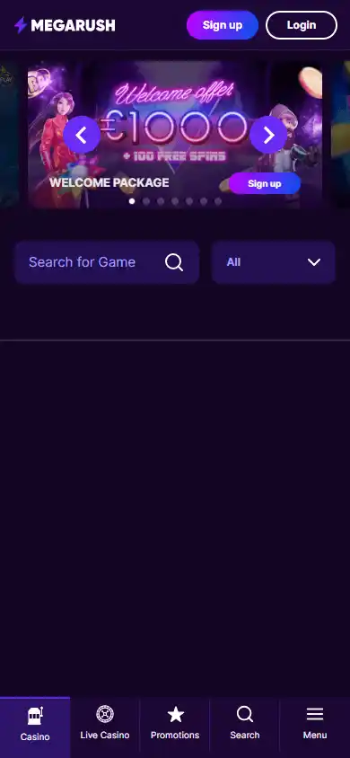 MegaRush Casino screenshot 5