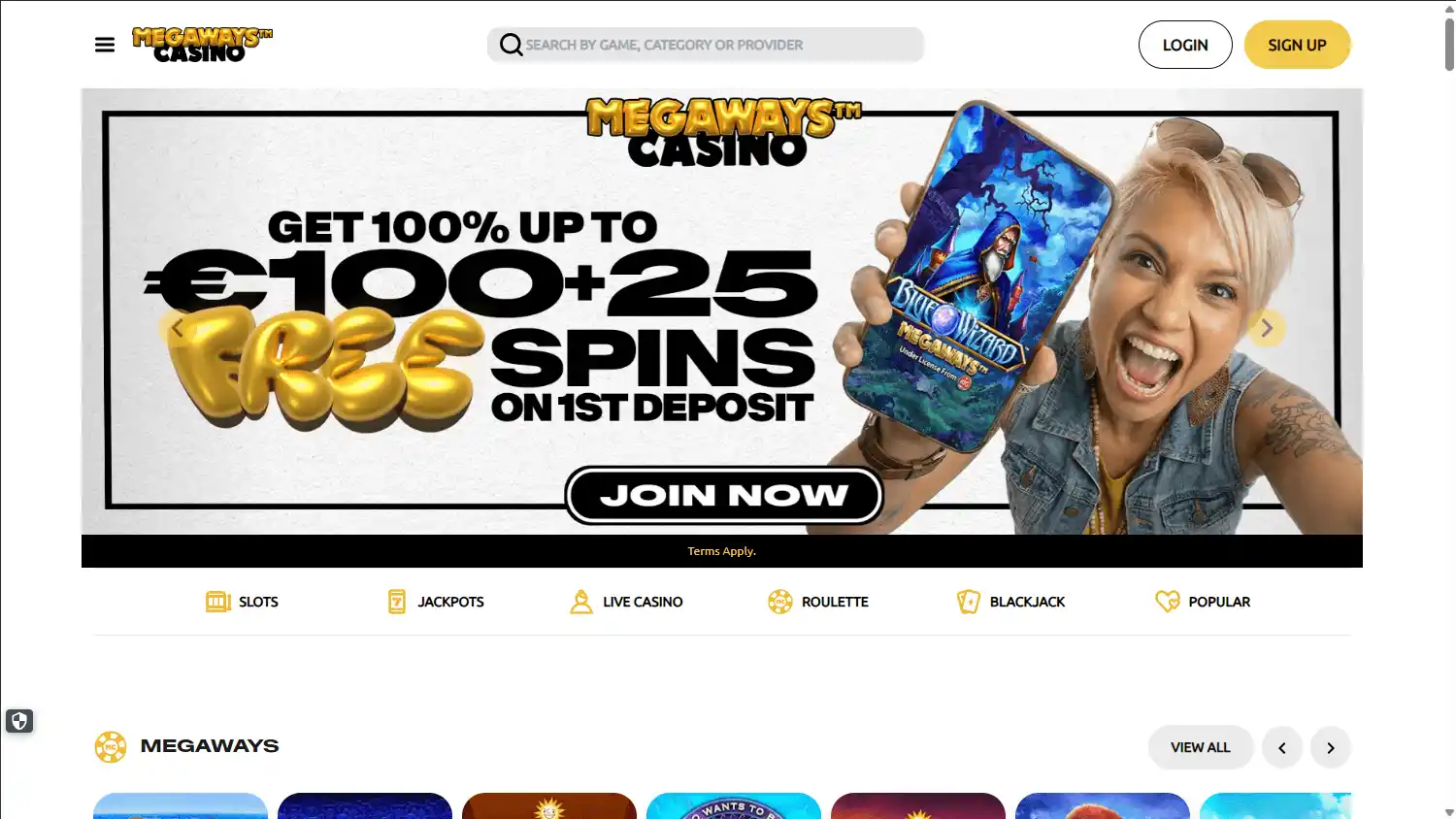 Megaways Casino screenshot 1
