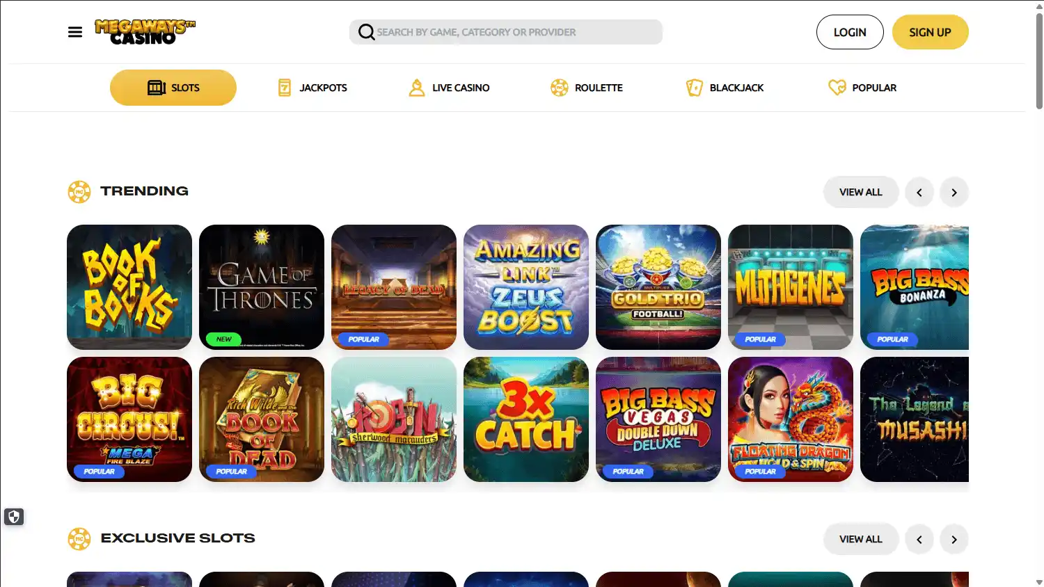 Megaways Casino screenshot 2
