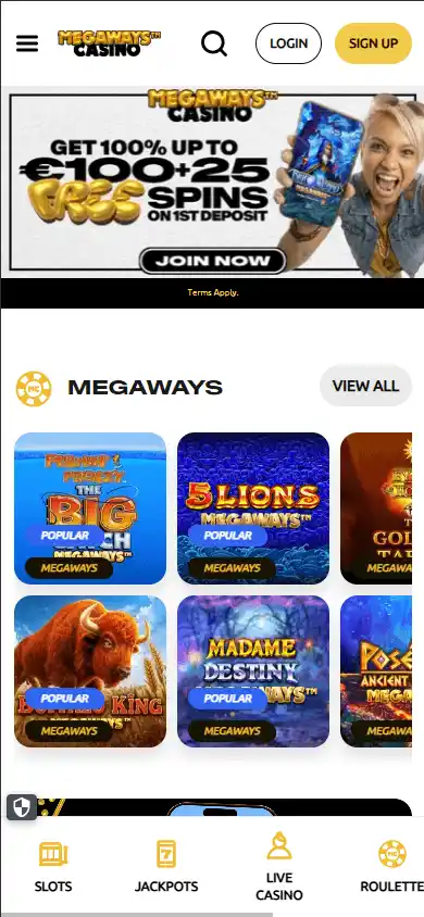 Megaways Casino screenshot 4