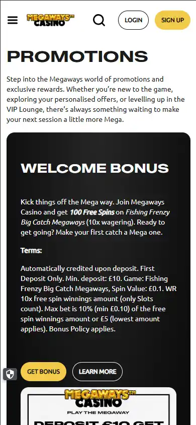 Megaways Casino screenshot 6