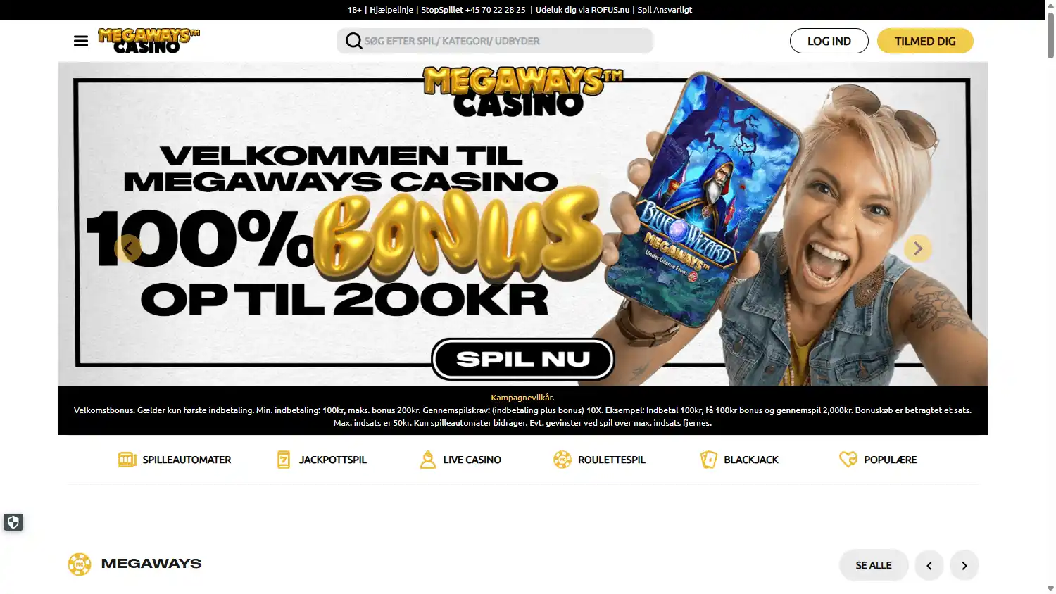 Megaways Casino DK screenshot 1