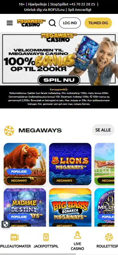 Megaways Casino DK screenshot 4