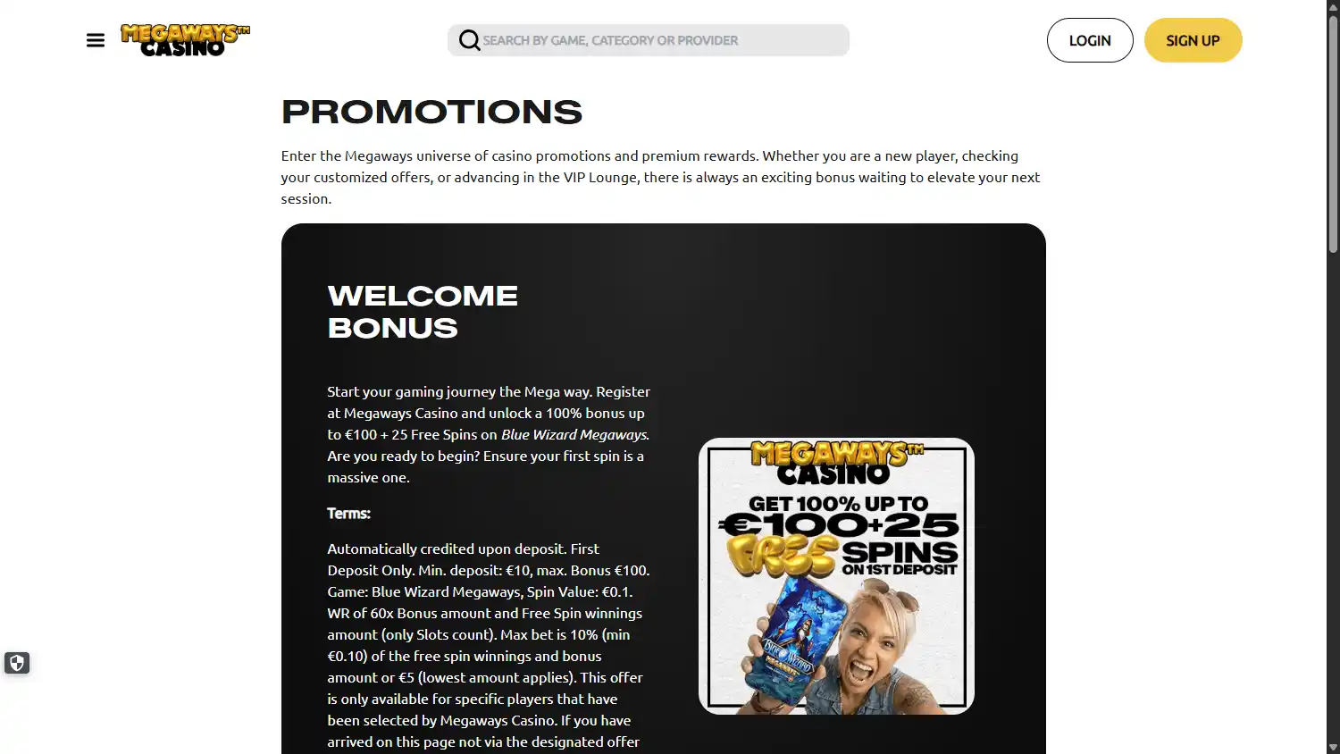 Megaways Casino UK screenshot 3