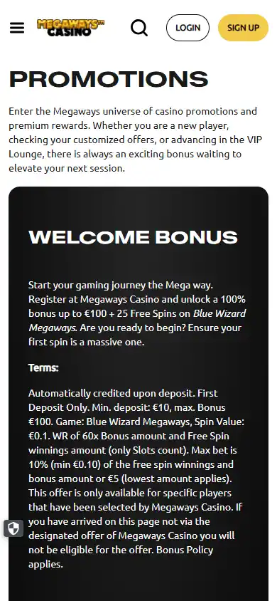 Megaways Casino UK screenshot 6