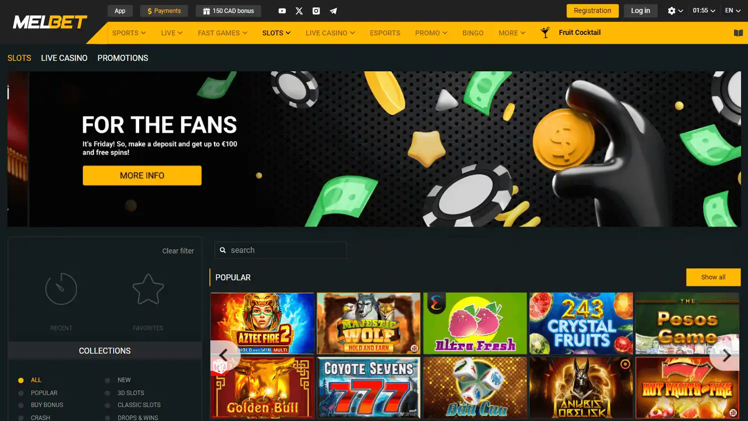 MelBet Casino screenshot 2