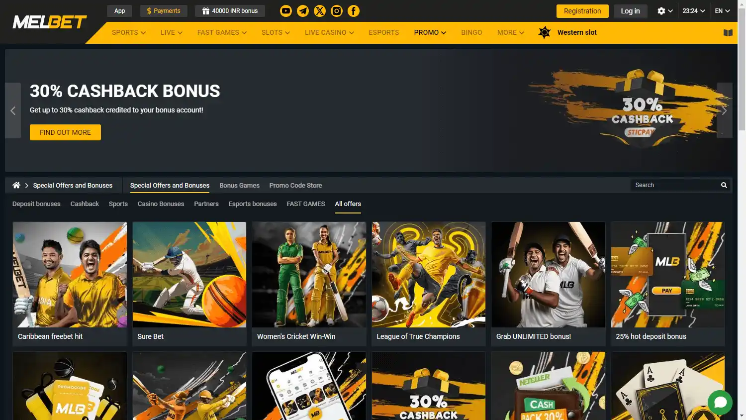 MelBet Casino screenshot 3